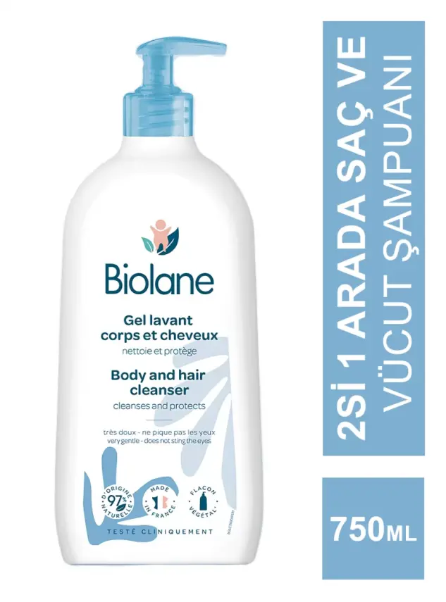 Biolane Body and Hair Cleanser - Saç ve Vücut Şampuanı - 750 ml - 1