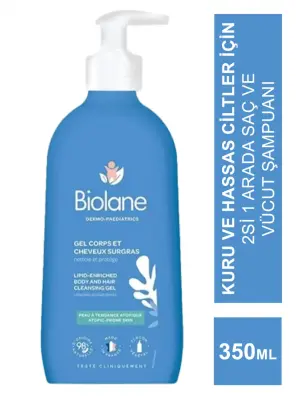 Biolane Dermopediatrik Body&Hair Cleansing Gel - Saç ve Vücut Şampuanı - 350 ml - 1