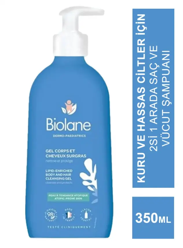Biolane Dermopediatrik Body&Hair Cleansing Gel - Saç ve Vücut Şampuanı - 350 ml - 1