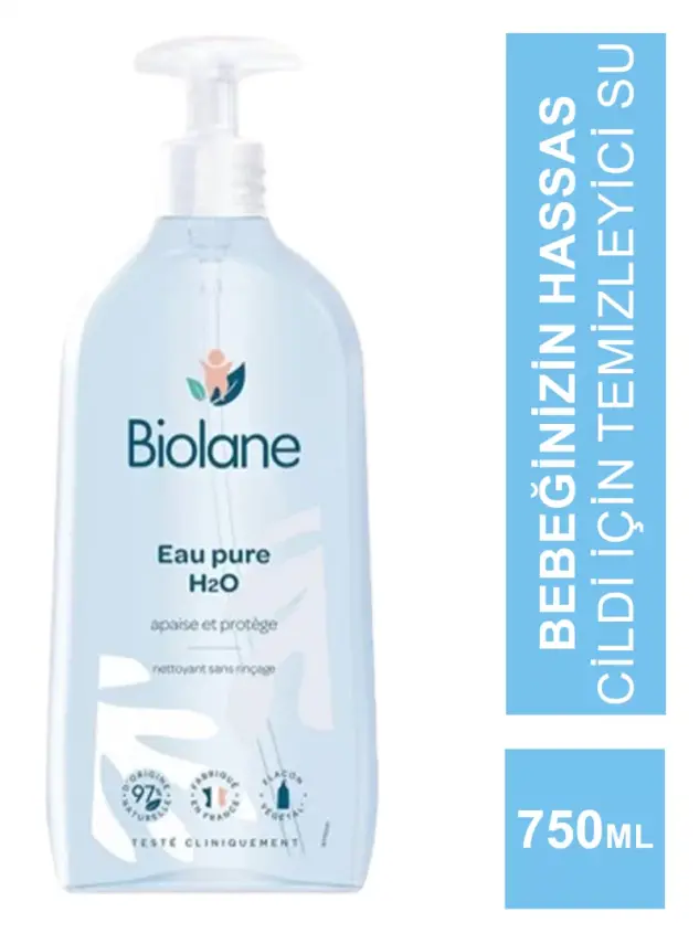 Biolane Eau Pure H2O Water - Temizleyici Saf Su - 750 ml - 1