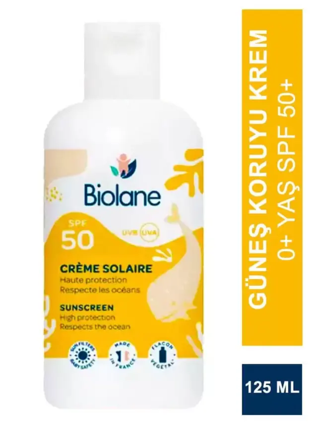 OUTLET - Biolane Güneş Koruyucu Krem 0+ Yaş SPF50+ 125 ml - 1