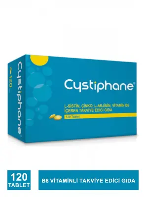Biorga Cystiphane L-Sistin, Çinko, L-Arjinin, Vitamin B6 İçeren Takviye Edici Gıda 120 tablet - 1