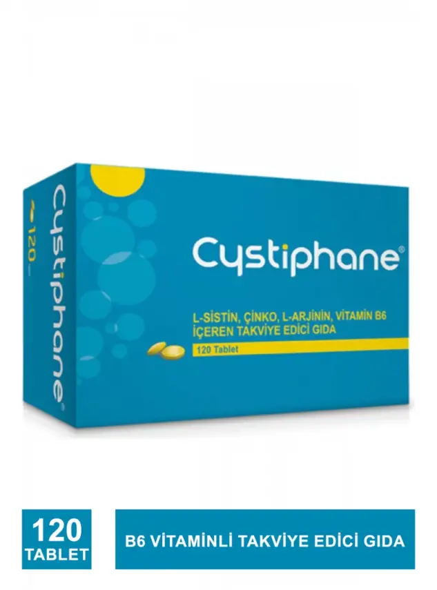Biorga Cystiphane L-Sistin, Çinko, L-Arjinin, Vitamin B6 İçeren Takviye Edici Gıda 120 tablet - 1