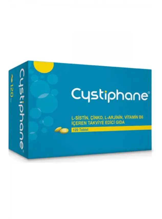 Biorga Cystiphane L-Sistin, Çinko, L-Arjinin, Vitamin B6 İçeren Takviye Edici Gıda 120 tablet - 2