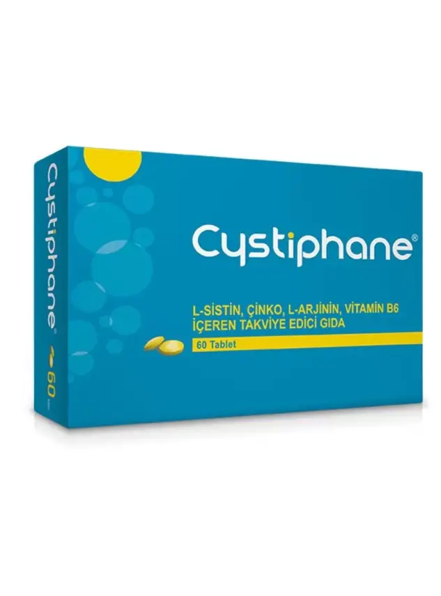 Biorga Cystiphane L-Sistin, Çinko, L-Arjinin, Vitamin B6 içeren Takviye Edici Gıda 60 Tablet - 2