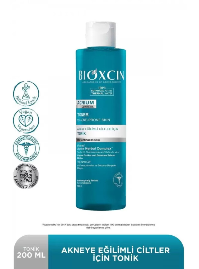 Bioxcin Acnium Akneye Eğilimli Ciltler İçin Tonik 200 ml - Bioxcin