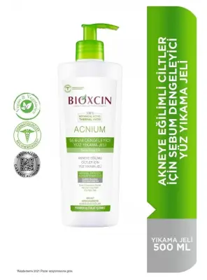 Bioxcin Acnium Sebum Dengeleyici Yüz Yıkama Jeli 500 ml - 1