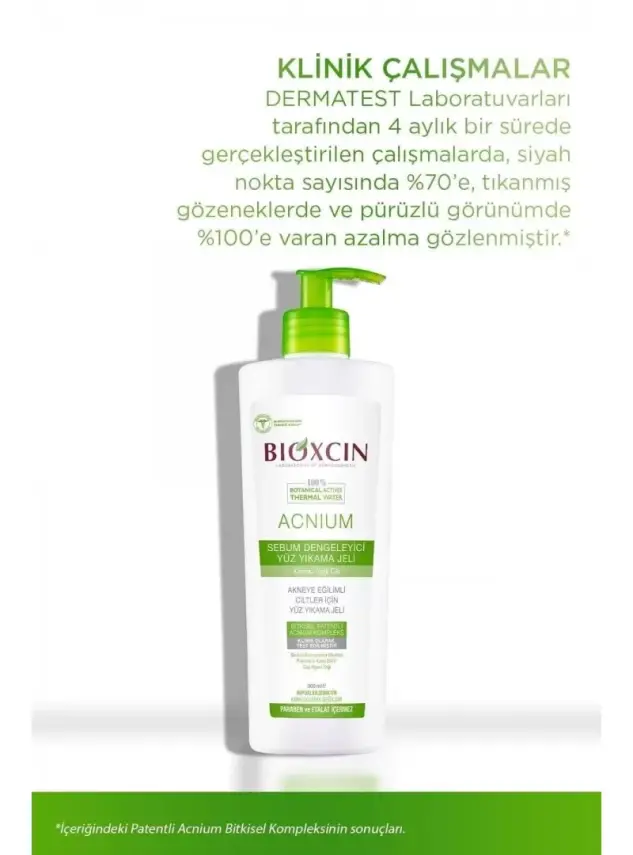 Bioxcin Acnium Sebum Dengeleyici Yüz Yıkama Jeli 500 ml - 3