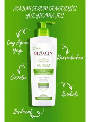 Bioxcin Acnium Sebum Dengeleyici Yüz Yıkama Jeli 500 ml - 4