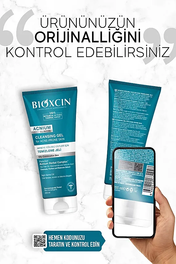 Bioxcin Acnium Yüz Yıkama Jeli Sebium Dengeleyici 200 ml - 6