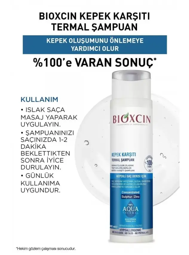 Bioxcin Aqua Thermal Şampuan Kepek Karşıtı 300 ml - 2