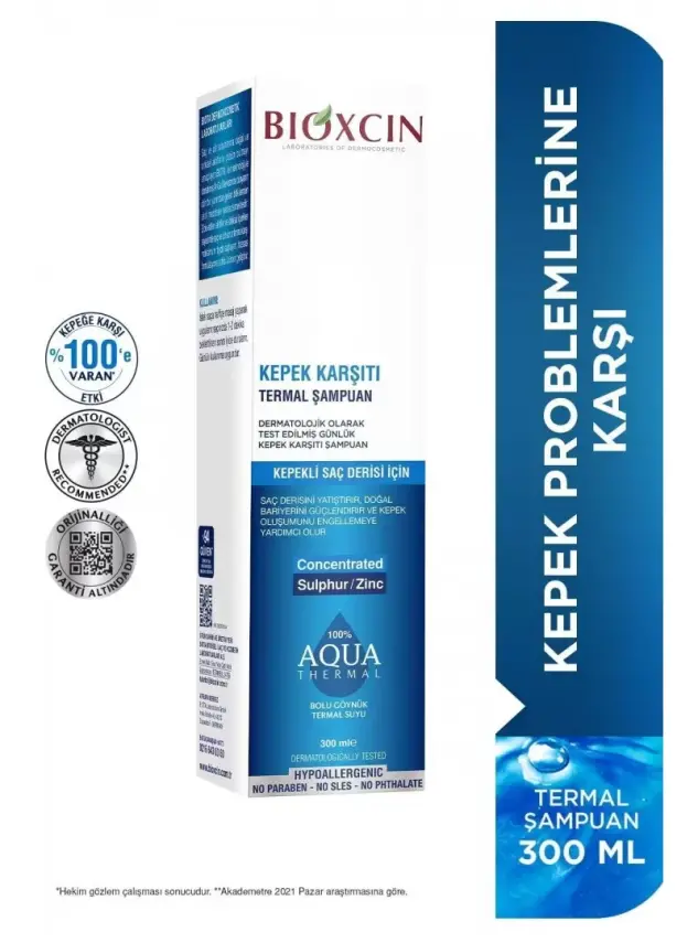 Bioxcin Aqua Thermal Şampuan Kepek Karşıtı 300 ml - 1