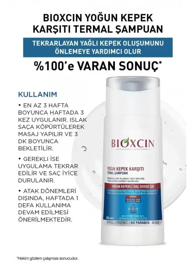 Bioxcin Aqua Thermal Şampuan Yoğun Kepek Karşıtı DS 200 ml - 3