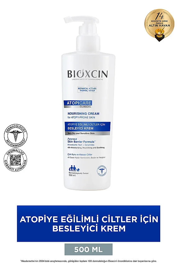 Bioxcin Atopicare Atopiye Eğilimli Ciltler İçin Besleyici Krem 500 ml - 1