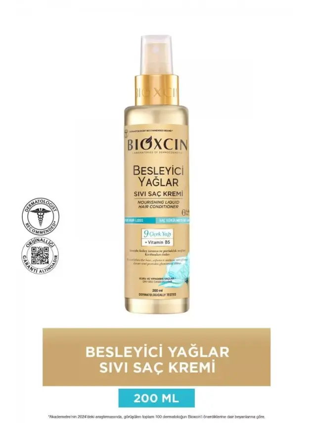 Bioxcin Besleyici Yağlar Sıvı Saç Kremi 200ml - 1
