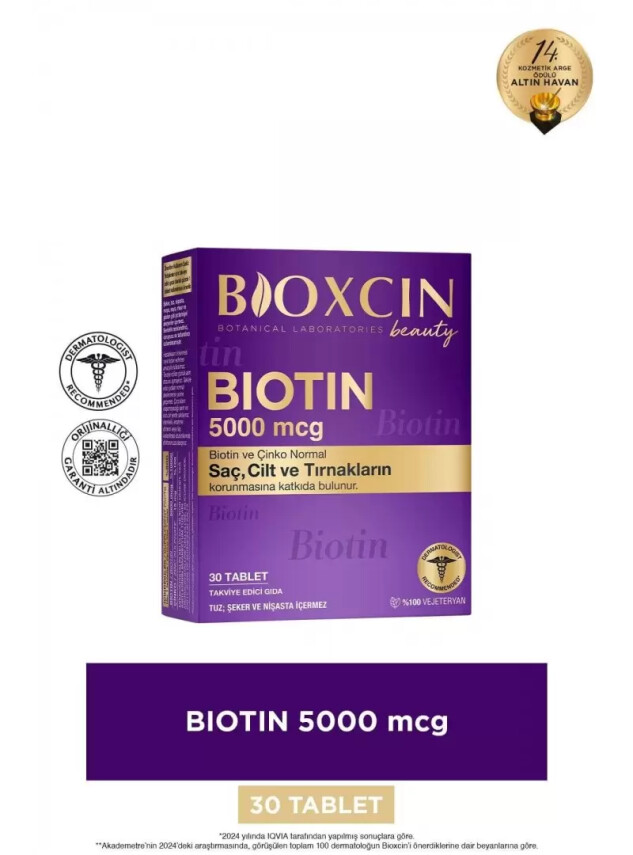Bioxcin Biotin 5000mcg 30 Tablet - Bioxcin