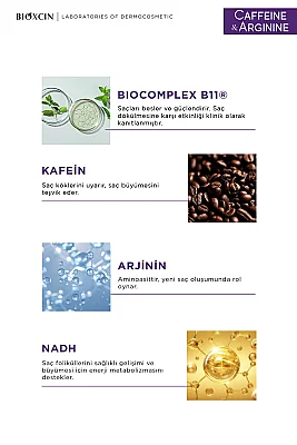 Bioxcin Caffeine & Arginine Şampuan 500 ml – Saç Dökülmesine Karşı Şampuan - 4