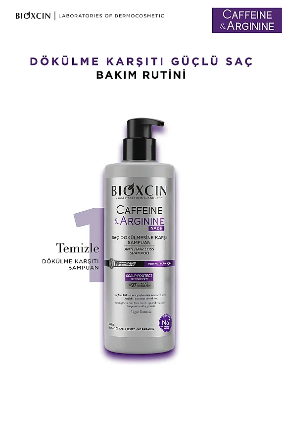 Bioxcin Caffeine & Arginine Şampuan 500 ml – Saç Dökülmesine Karşı Şampuan - 6