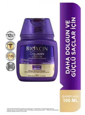 Bioxcin Collagen & Biotin Hacim Şampuanı 100 ml - Seyahat Boy - 1