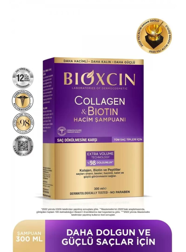 Bioxcin Collagen & Biotin Hacim Şampuanı 300 ml - Bioxcin