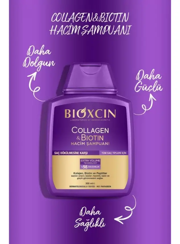 Bioxcin Collagen & Biotin Hacim Şampuanı 300 ml - 6