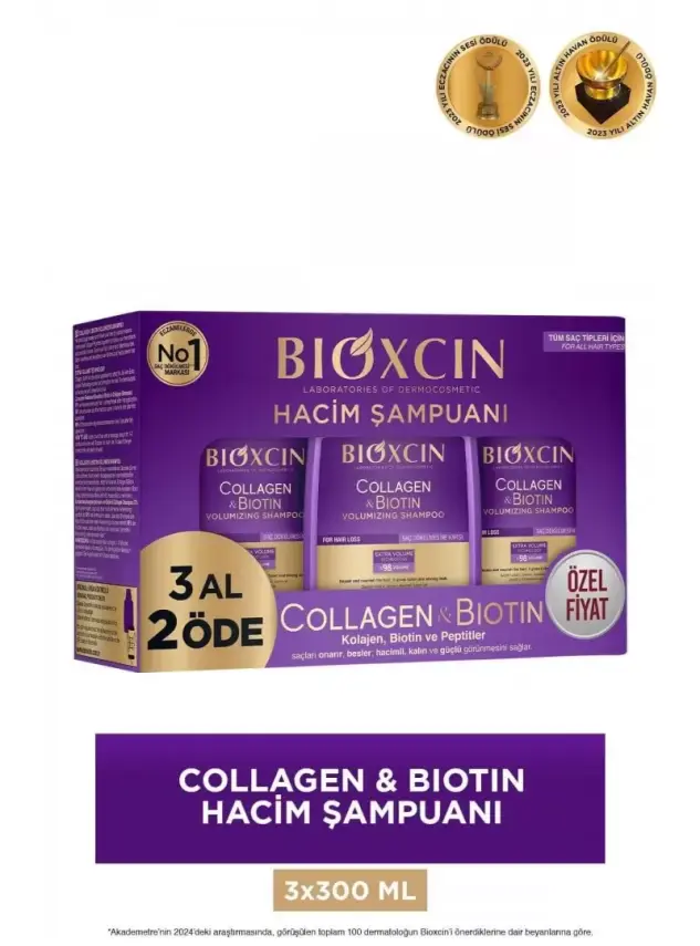 Bioxcin Collagen & Biotin Hacim Şampuanı 3AL2ÖDE - 1