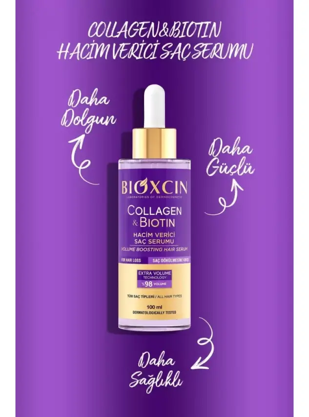 Bioxcin Collagen & Biotin Hacim Veren Saç Serumu 100ml - 4