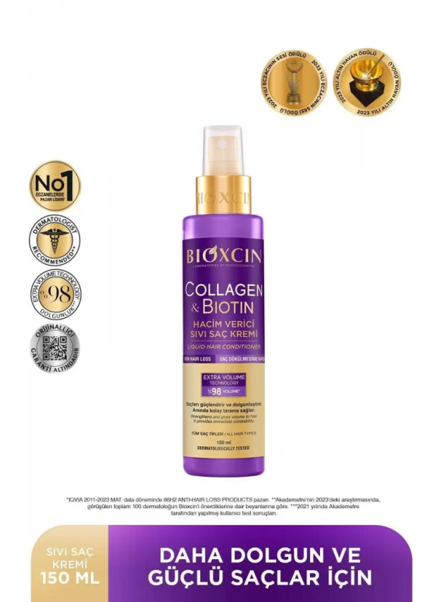 Bioxcin Collagen & Biotin Hacim Veren Sıvı Saç Kremi 150ml - Bioxcin