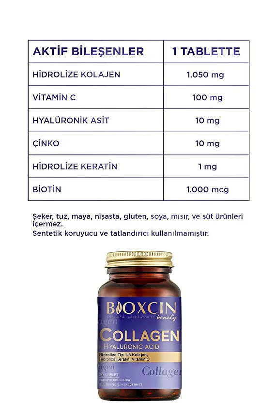 Bioxcin Collagen Hyaluronic Acid 30 Tablet - 4
