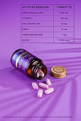 Bioxcin Collagen Hyaluronic Acid 30 Tablet - 7