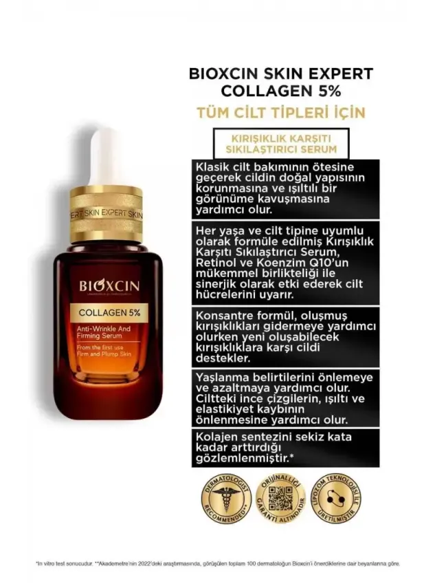 Bioxcin Collagen Kırışıklık Karşıtı Sıkılaştırıcı Serum 30 ml - 4