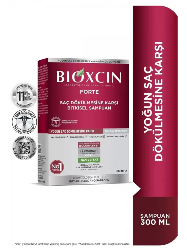 Bioxcin Forte Saç Dökülmesine Karşı Bitkisel Şampuan 300 ml - Bioxcin