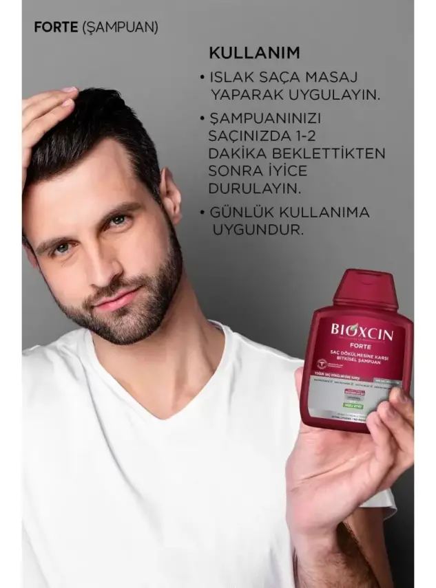 Bioxcin Forte Saç Dökülmesine Karşı Bitkisel Şampuan 300 ml - 3