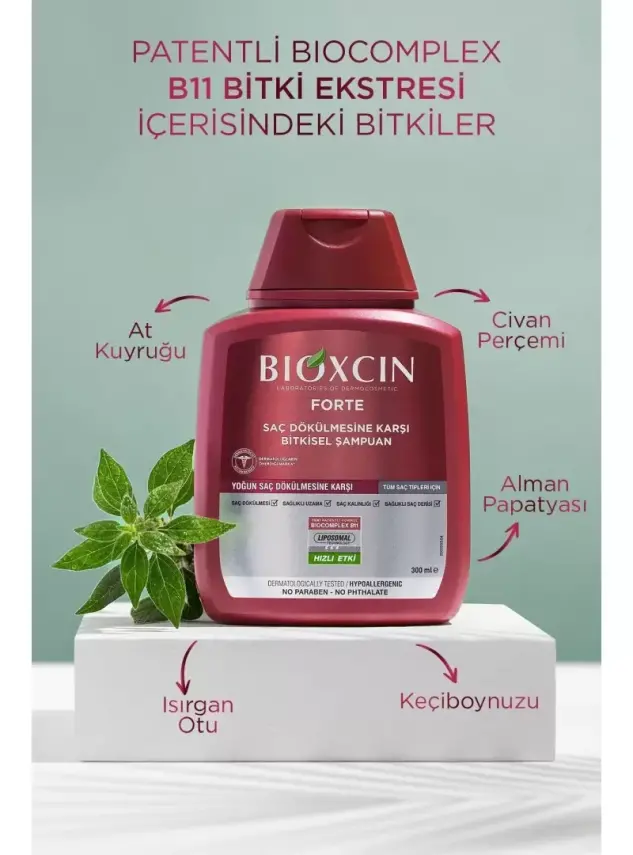 Bioxcin Forte Şampuan 3 Al 2 Öde 3x300 Ml - Yoğun Saç Dökülmesi Şampuanı - 3