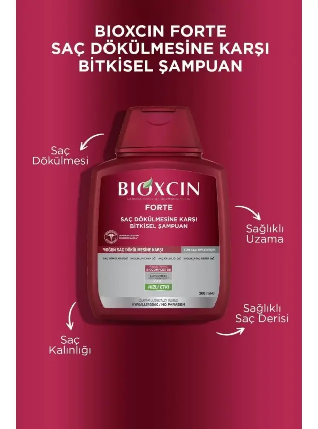 Bioxcin Forte Şampuan 3 Al 2 Öde 3x300 Ml - Yoğun Saç Dökülmesi Şampuanı - 4