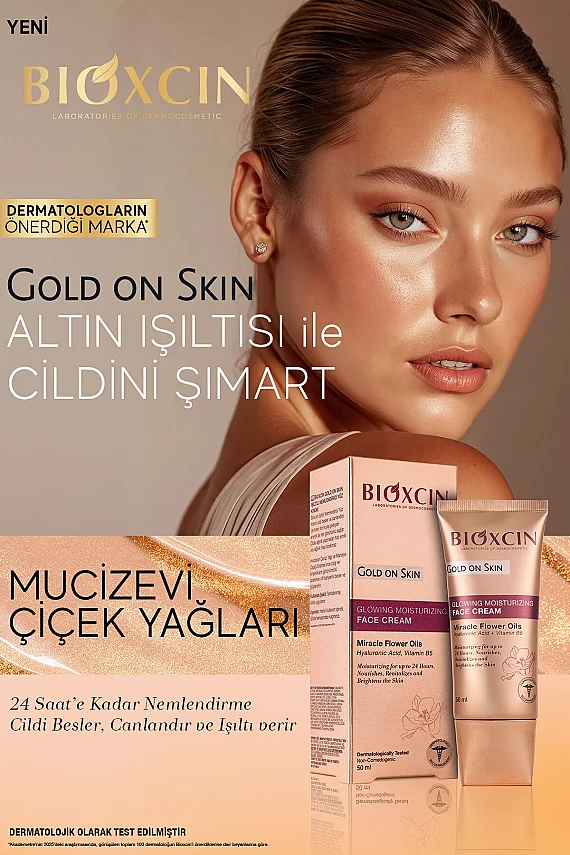 Bioxcin Gold On Skin Işıltılı Yüz Kremi 50 Ml Hyalüronik Asit, B5, Mucizevi Yağlar Glow - 3