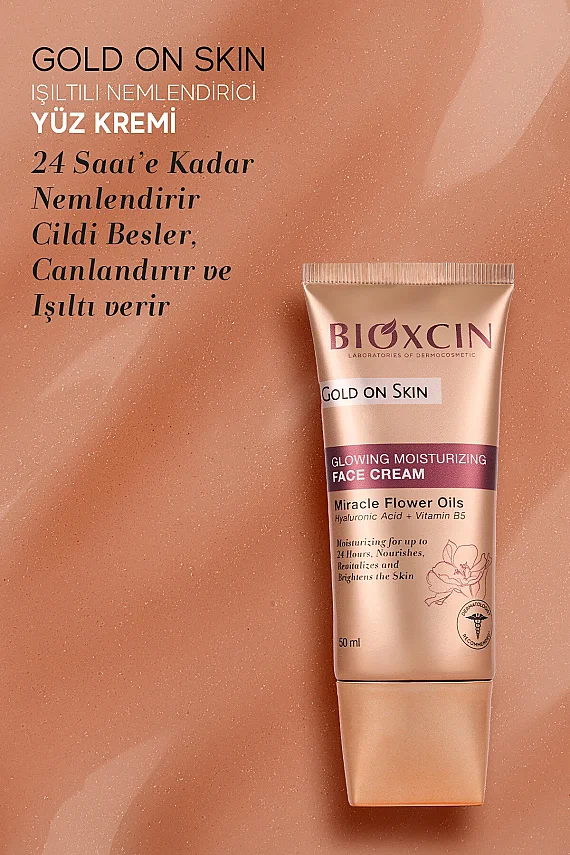 Bioxcin Gold On Skin Işıltılı Yüz Kremi 50 Ml Hyalüronik Asit, B5, Mucizevi Yağlar Glow - 4