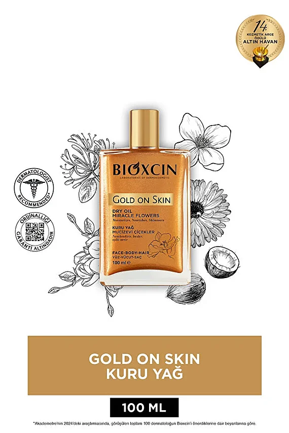 Bioxcin Gold on Skin Simli Kuru Yağ 100 ml - 1