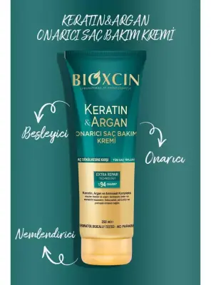 Bioxcin Keratin & Argan Onarıcı Saç Bakım Kremi 250 ml - 4