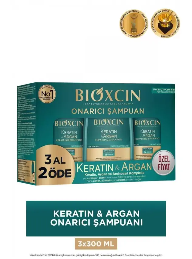 Bioxcin Keratin & Argan Onarıcı Şampuan 3AL2ÖDE - 1