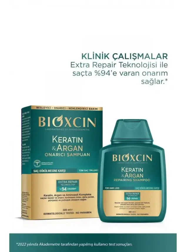 Bioxcin Keratin&Argan Şampuan 300ml - 2.si %50 İndirimli - 2