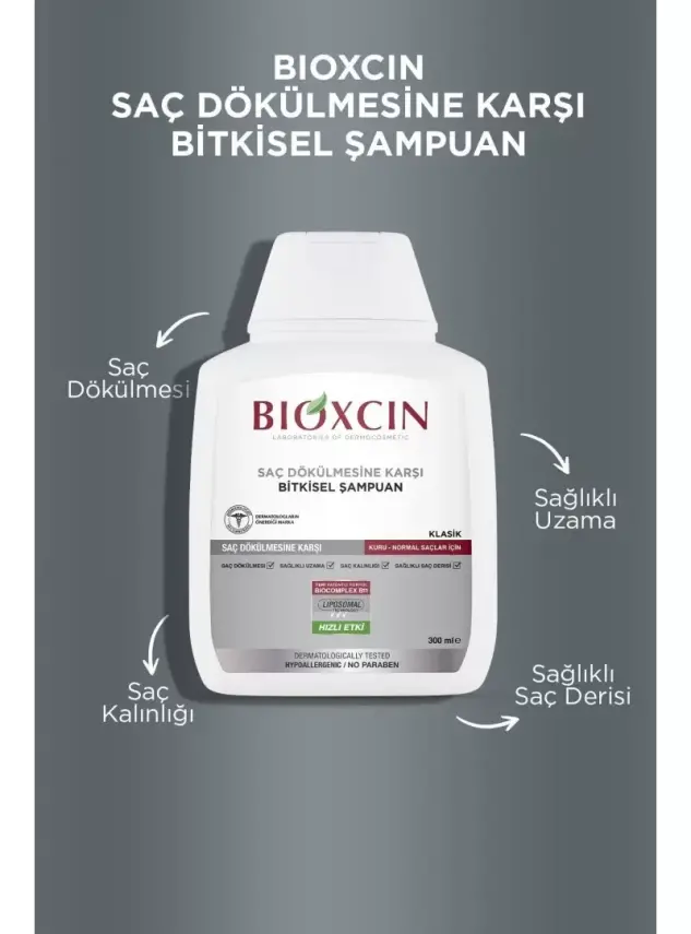 Bioxcin Klasik Şampuan Kuru-Normal Saçlar 300 ml - 3