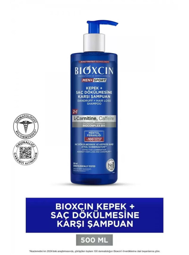 Bioxcin Men Kepek Önleyici Saç Dökülmesine Karşı Şampuan 500ml - Bioxcin
