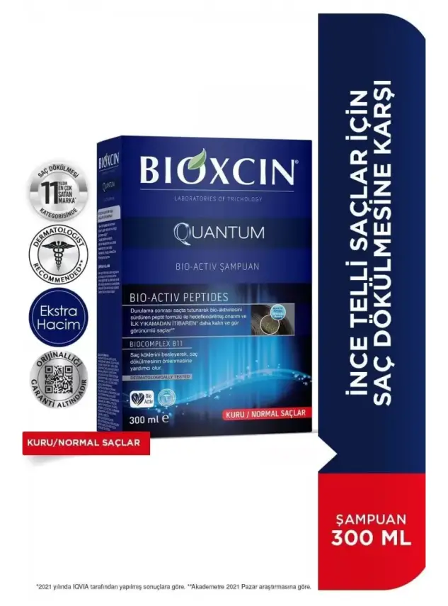 Bioxcin Quantum Şampuan Kuru-Normal Saçlar 300 ml - 1