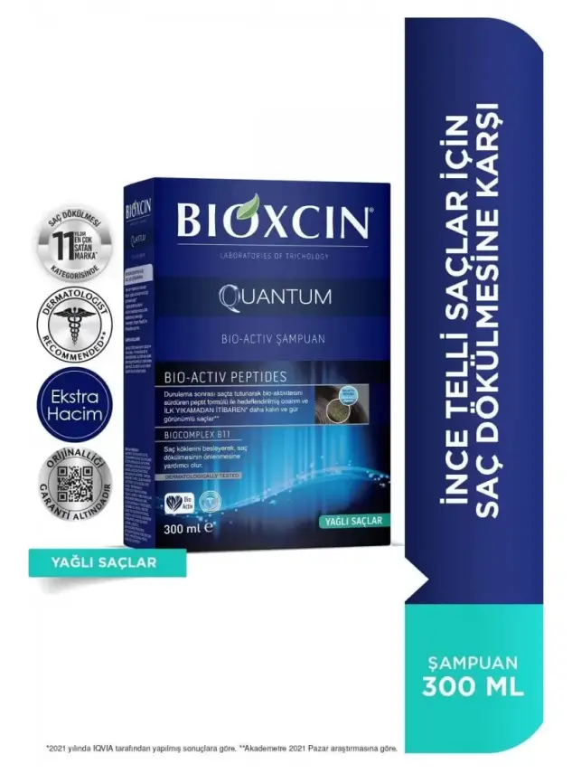 Bioxcin Quantum Şampuan Yağlı Saçlar 300 ml - 1