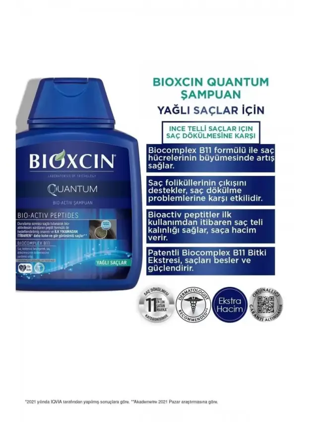 Bioxcin Quantum Şampuan Yağlı Saçlar 300 ml - 2