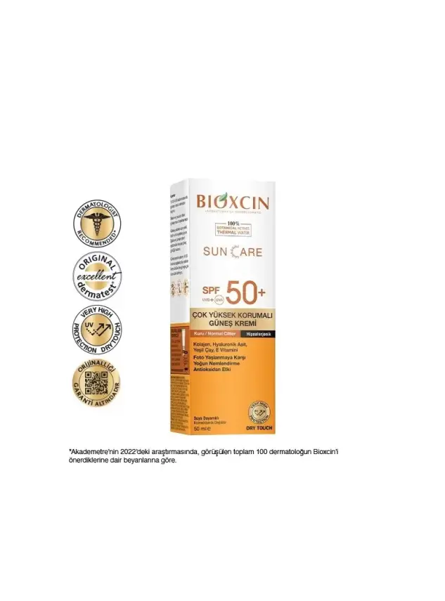 Bioxcin Sun Care Kuru/Normal Ciltler İçin Güneş Kremi Spf 50+ 50 ml - 2