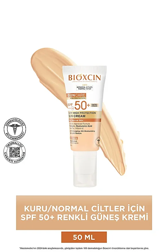 Bioxcin Sun Care Kuru/Normal Ciltler İçin Renkli Güneş Kremi Spf50+ 50 ml - 2