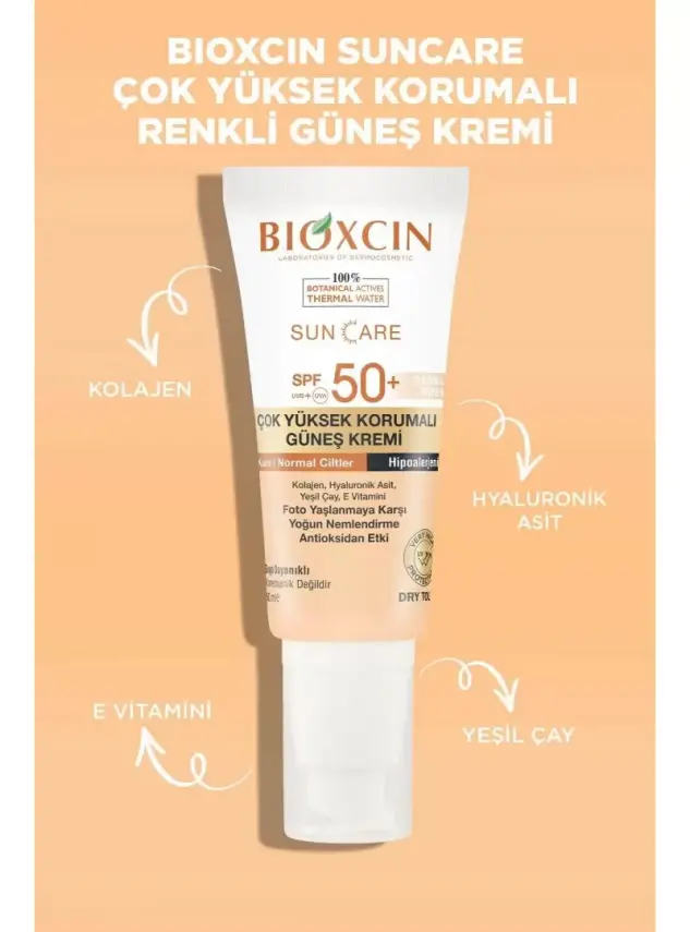 Bioxcin Sun Care Kuru/Normal Ciltler İçin Renkli Güneş Kremi Spf50+ 50 ml - 3