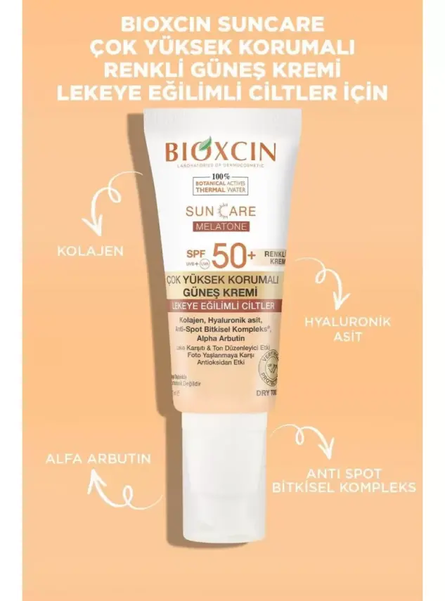 Bioxcin Sun Care Lekeli Ciltler İçin Renkli Güneş Kremi Spf 50+ 50 ml - 3